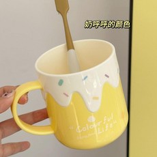 多巴胺配色洗漱杯家用情侶刷牙杯簡約漱口牙刷杯子北歐風牙缸桶 副廠商品, 1個, 檸檬黃