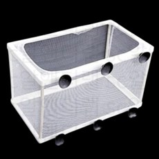 미니 부화통 치어통 수조 어항 분리망 수족관 치어 물고기 산란 격리 보호 걸이형 부착식, L, 1