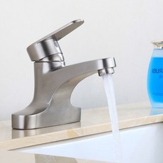 304不銹鋼雙孔臉盆水龍頭 單把冷熱混水閥, 1個