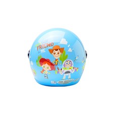 EVO 玩具總動員 玩樂版 兒童安全帽 贈鏡片 台灣製造 機車安全帽 卡通安全帽, 1個, 藍色,54-57CM（買大不買小，避免退換貨）