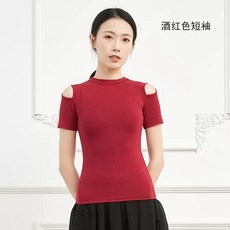 한국 무용 상의 심플 현대무용 하의 블랙 발레 연습복 성인 제품 반팔