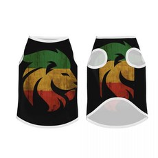 하일레 셀라시에 에티오피아 자라스타파리 애완 동물 조끼 대형 재킷 통기성 의류 의상, 색상: 14. 5 / 크기: D. XXL 사이즈