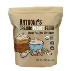 유기농 땅콩 가루 탈지 (907g) 앤서니스 라이트 로스트 12% 지방 프리 인증 유기농 땅콩 가루 탈지 (907g) 앤서니스 라이트 로스트 12% 지방 프리 인, 1개