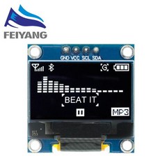 신제품 0.96 인치 oled iic 화이트/옐로우 블루/블루 12864 oled 디스플레이 모듈 arduino 용 i2c ssd1306 lcd 스크린 보드 전자 부품 액세서리 소스, 4Pin-White