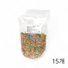 이데아푸드 레인보우 스프링클 300g X 15개 홈베이킹재료 제과 케이크토핑 디저트장식 카페재료 도넛토핑, 1개, 1g