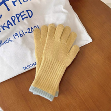 핑거홀배색롱장갑 유아 아동용 어린이 니트 겨울 장갑