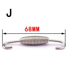 DS-FI 2PCS 4 전면 링크 스테인레스 중간 스프링 배기 92MM 소음기 오토바이 M 회전식 스틸 파이프 머플러, 2pcs Type J