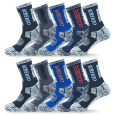 雙層底長筒高級登山襪 10雙入, 混色