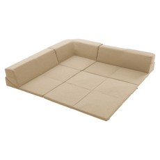 CELLUTANE A848 多功能日式沙發套組 寶寶爬行墊/臥榻沙發/沙發床/轉角沙發/榻榻米沙發, 奶茶色｜多功能日式沙發套組