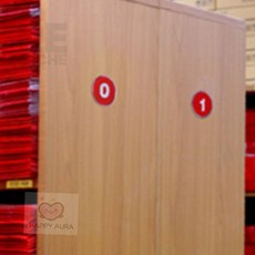 로레셋 번호판 스티커 룸넘버, 파랑