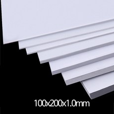 HobbyD 모형용 프라판 100x200x1mm 화이트 벌크형