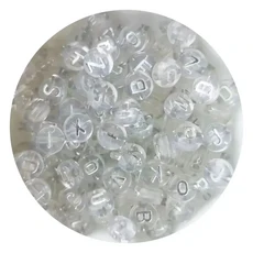 100/200/300/500Pcs 아크릴 혼합 편지 구슬 보석에 대 한 라운드 플랫 느슨한 스페이서 비즈 수 제 Diy 팔, 200PCS, 21 4x7mm-Random Mixed