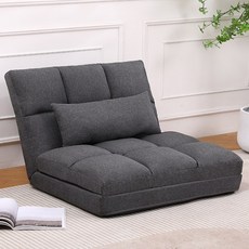 SeekFun 패브릭 접이식 침대 소파베드 각도조절 등받이와 다기능 좌식의자 실용적 소파 침대 800mm, 그레이/gray