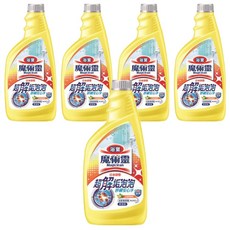 Kao 花王 Magiclean 魔術靈 台灣公司貨 浴室清潔劑 更替瓶 舒適檸檬, 500ml, 5瓶