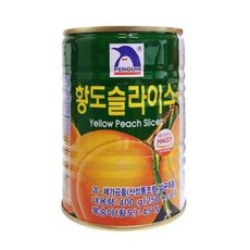 강구나루 펭귄HC 황도 슬라이스, 400g, 24개