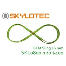 SKYLOTEC BFM Sling 16 mm 扁帶環，多款長度繩環，輕量耐用，戶外攀岩登山必備, 綠色 120cm