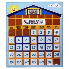 shangren 월간 벽 달력 교수형 가방 편리한 학습 도구 교육용 사무실, 폴리 에스테르, 여러 가지 빛깔의