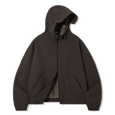 트릴리온 체크 패턴 후드 집업 윈드브레이커_카키 브라운 388540