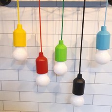 전선없이 사용가능한 건전지 전구 2종(로프형 걸이형)