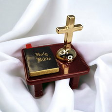 쥬얼포레 납골당 추모장식 고급 성경 십자가 상차림 교자상 봉안당 추모 추모공원 성묘 기독교 카톨릭 천주교 종교 장식 기억, 골드