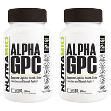 NUTRABIO 無麩質Alpha GPC素食膠囊 300mg, 2個, 60 件