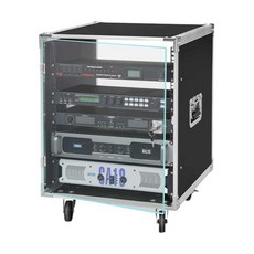 앰프 화이트 음향 이동식 보관함 바퀴 장비 항공 랙케이스, R. 20U 검정 알루미늄 캐비닛 3층 목재