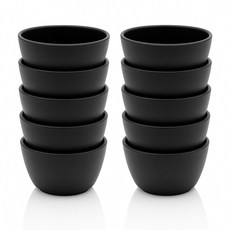 업소용 블랙 멜라민 밥공기 10개 세트 가정용 식당용 식기 그릇, 1개, 블랙멜라민공기10개