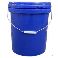 플라스틱 페인트통 양동이 바케스 원형 물통 용기 버킷 15L 나선형 통 (흰색), 16L 산업용 압착 뚜껑 통 (흰색)