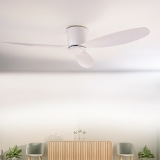산들 실링팬 저소음 52인치 BLDC모터 저전력 천장 선풍기 2년AS, 선택안함, 화이트