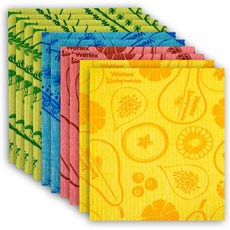 주방용 오리지널 14팩 스웨덴 행주 친환경 스펀지 천 재사용 가능한 종이 타월 설거지용 핑크 리본 다양한 색상, 1개