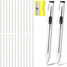 28 Pcs 분필 연필 리필 가능 세트 바느질 패브릭 연필 및 퀼팅 DIY 공예 용 숫돌이있는 패브릭 마커 펜, 무작위 색상
