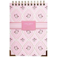 Laura Ashley Steno Notebook - 6x8 Pads Top Spiral Notebook Bound Everyday Journal With Pen or Wit, Pink Partere