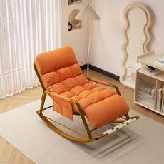 간편한 리클라이너 가정용 접이식 흔들의자 점심시간 휴식용 앉고 겸용 성인용 레저, 27 Walnut Color