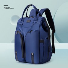 媽咪包 大容量媽媽包 後背包 爸爸包 雙肩包 雙肩背包 大包小包 新款手提雙肩包 多功能媽咪包 媽媽背包 母嬰包 肩背包, 升級加厚+藍色