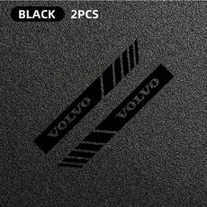 2PCS 자동차 백미러 로고 스티커 비닐 필름 장식 데칼 (볼보 V50 S60L 용), 02 Black 2pcs
