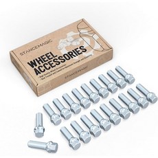 10pcs 확장 실버 러그 볼트 14x1.5샹크 길이 - OE 볼 반경 시트 아님 Audi TT A3 A4 S4 S5 S6 A6 A7 A8 B6 B7 B8 폭스바겐 제타 골프, 37mm Thread Length, Black, 10