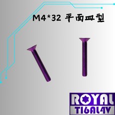 ROYAL鈦合金螺絲 皿平 RCB總泵油杯蓋螺絲 飛碟頭 64鈦合金 出貨附發票 四色可選, 1個, 皇家紫