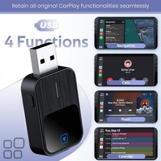 Sehawei 2-in-1 무선 카플레이/안드로이드 자동차 어댑터 2025 업그레이드 유선 CarPlay를 미니 USB 및 리셋 버튼 디자인 자동차용 내장, Sehawei 2-in-1 무선 카플레이/안드로이드 자