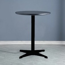 커피숍 원탁 업소용 백화점 라운드 안방 원형 스틸 벽부착, 1인용, Z. 원목 60cm 원형 검정 테이블