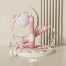 이글웨이 소프트 구슬 줄넘기 아동용, 1개, 핑크