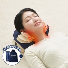 [슬룸 정품] 슬룸 목편한케어 플라잉 3D 레이어드 온열 에어백 목마사지기, 1개