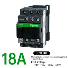 블랙 슈나이더 버전 3극 AC컨택터 LC1D09 B7C 24V 110V, 01 LC1D18, 01 110V용