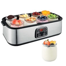 요리사 시리즈 마그나복스 시간과 온도 조절이 가능한 궁극의 프로바이오틱스 요거트 메이커 8개의 유리 병으로 수조 개의 살아있는 만들기 그릭, Culinary Chef 시리즈 MAGNAVOX HOM