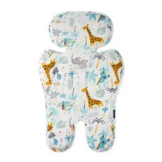 【Zooper】POP 純棉冰絲涼感墊 SS23限定款－馬達加斯加（推車 汽座 座墊 涼墊 透氣墊 涼感墊 四季用）, 1個, 白色