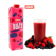 Dimes BUZZ Mulberry & Raspberry Drink Turkiye 멀버리 & 라즈베리 드링크 주스, 10개, 1L