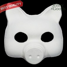 제니앤굿즈 종이탈 돼지 고무줄 포함 만들기 파티 학예회 가면 10개, 열개