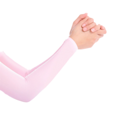 運動袖套 防曬透氣手臂套 戶外運動防紫外線護臂, 粉色 無拇指款, 1個