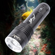 YUPARD 雙色強光潛水手電筒 水下遠射防水充電