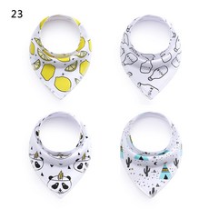 구미 물수건 아기 턱받이 아기 턱받이 벨벳 면 삼각 수건 모유 용품 봄 가을 스타일, 레몬