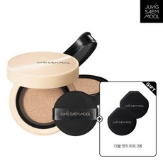 정샘물 스킨 누더 커버레이어 쿠션 본품+리필 + 더블엣지퍼프 2P, 엔라이트